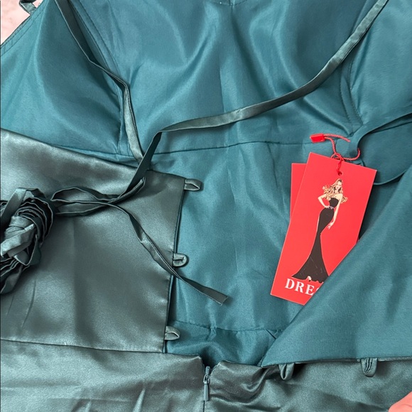 Dress Barn Strapless Teal Dress - Picture 16 of 16